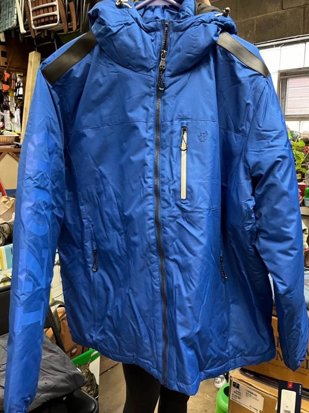 Izod Men's Royal Blue Ski Jacket with Hood